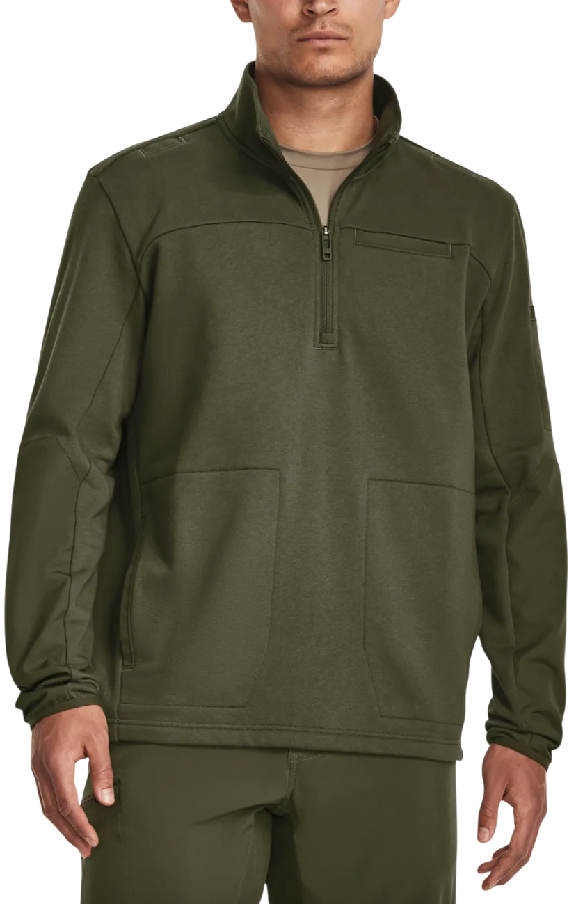 Pulover Under Armour Under Armour Tac Rival Job Fleece 1/4 Zip Zelena | 1379203-390