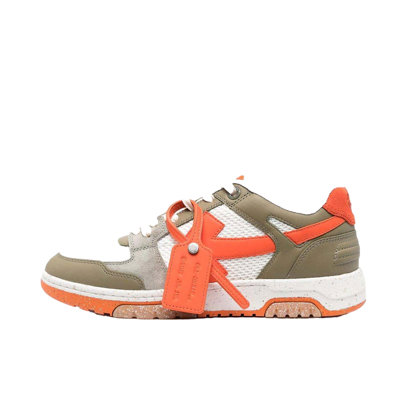 Superge in čevlji Off-White Out Of Office Low Slim Military Bright Orange Zelena | OMIA243S23LEA0015622
