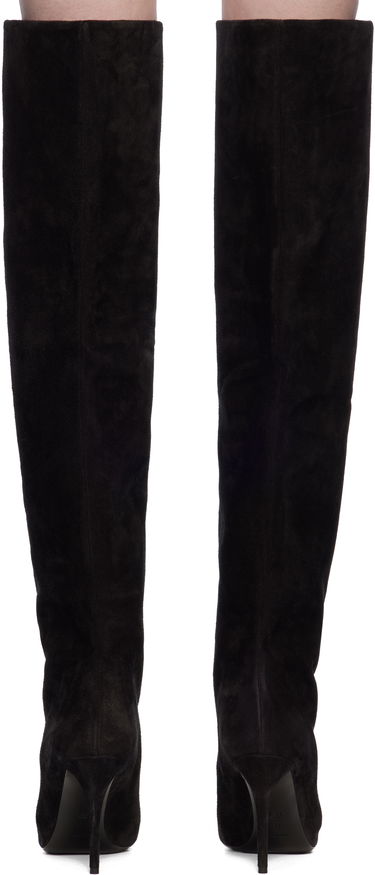 Nega čevljev Alaïa ALAÏA Suede Knee-High Boots Črna | AA3O056CK177, 1