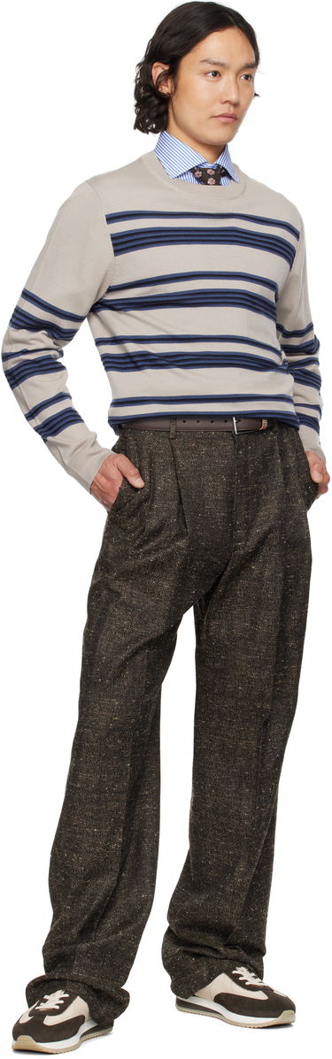 Pleteni pulover Paul Smith PS Paul Smith Raised Stripe Merino Wool Sweater Bež | M2R-307Z-P22297-61, 3