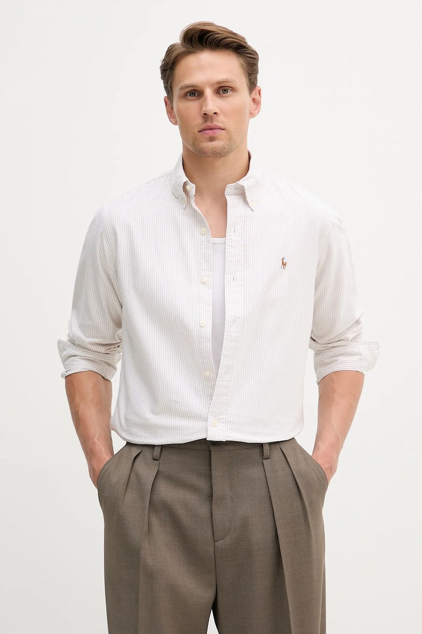 Srajce Polo by Ralph Lauren Polo Ralph Lauren Regular Fit Button-Down Shirt Bela | 710953704