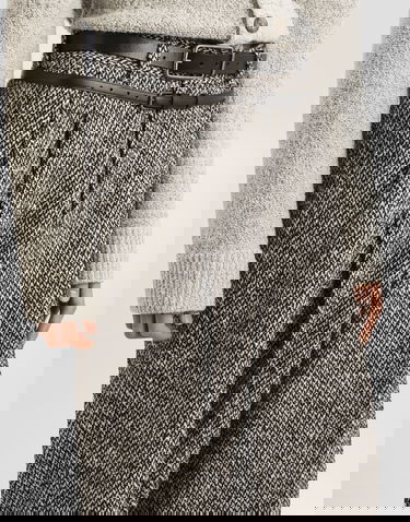 Hlače Dolce & Gabbana Dolce & Gabbana Wool Blend Dotted Cuffed Trousers Bež | GP16OTFMZAJS8030, 3