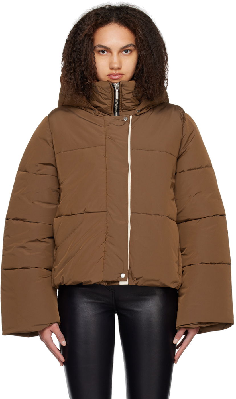 Puhovka Rhude Rhude Hooded Puffer Jacket Rjava | RHFW22JA34016090