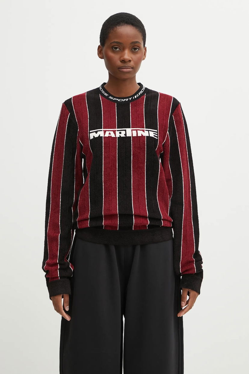 Pleteni pulover Martine Rose Martine Rose Sporty Logo Crew Striped Long-Sleeve Sweater Večbarvna | 982YA20027