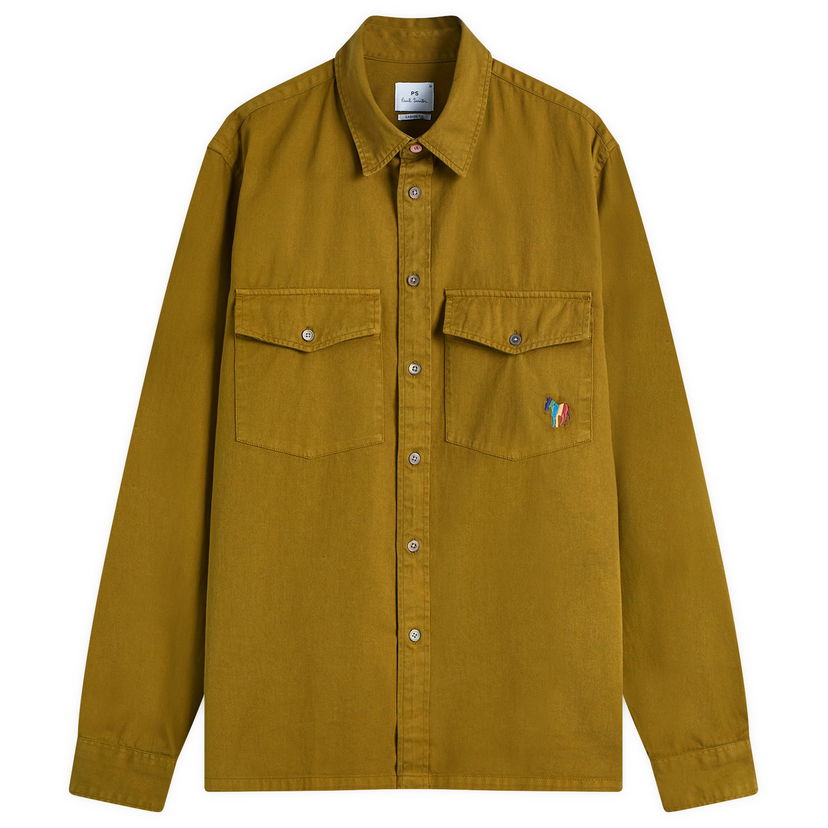 Srajce Paul Smith Paul Smith Two-Pocket Zebra Shirt, Size Large Rjava | M2R-647X-P21452-36A