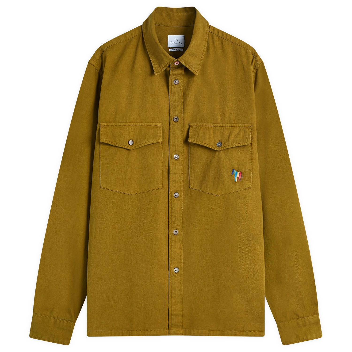Srajce Paul Smith Paul Smith Two-Pocket Zebra Shirt, Size Large Rjava | M2R-647X-P21452-36A, 0