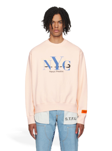 Pulover HERON PRESTON 'NYC' Censored Sweatshirt Roza | HMBA020F23JER0093046