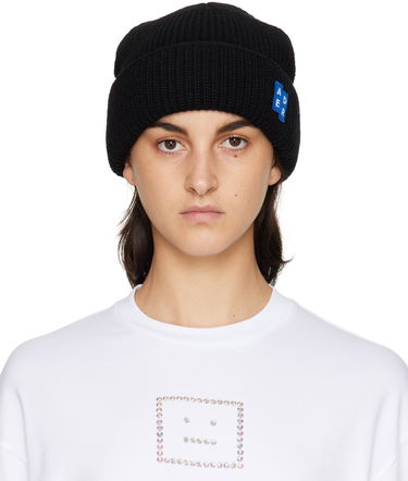 Beanie ADER ERROR ADER error Logo Rib Knit Beanie Črna | BLAFWBE03BK, 0