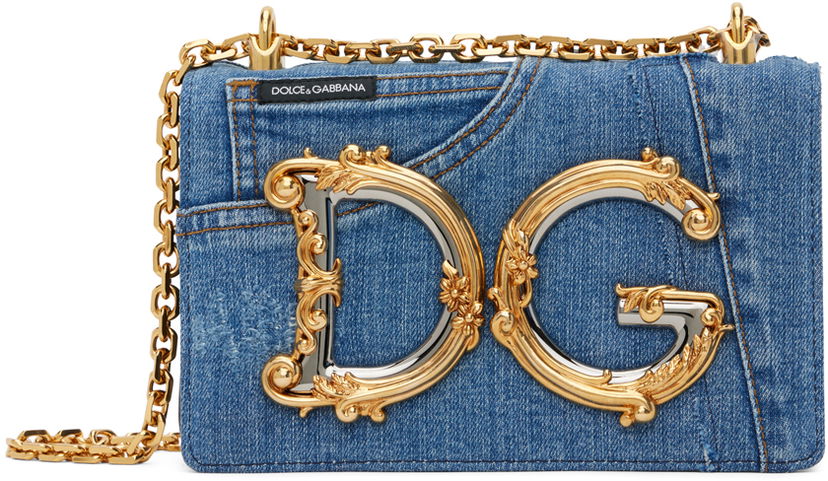 Torbica Dolce & Gabbana Blue Patchwork Denim Bag Modra | BB6498 AO621
