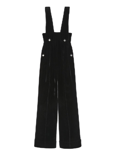 Kombinezon Gucci Silk Viscose Cuffed Jumpsuit Črna | 725971 ZAGN6 1000