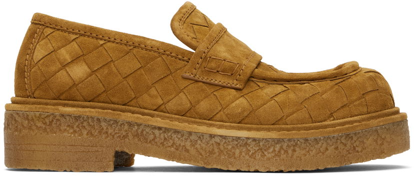 Superge in čevlji Bottega Veneta Bottega Veneta Haddock Suede Platform Loafers Rjava | 806935 V3QE0 2615
