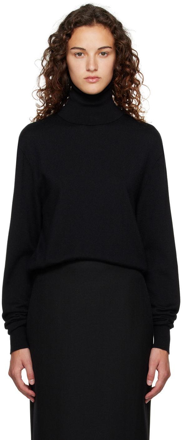 Pleteni pulover The Row Davos Turtleneck Črna | 7403-Y627, 0