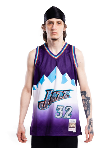 Dres Mitchell & Ness 75th Anniversary Swingman Jersey Karl Malone Lila | SMJY1202-UJA96KMAPURP