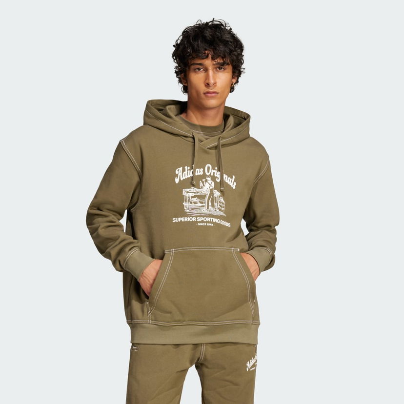Pulover adidas Performance Graphic Print Hoodie Zelena | JP4482
