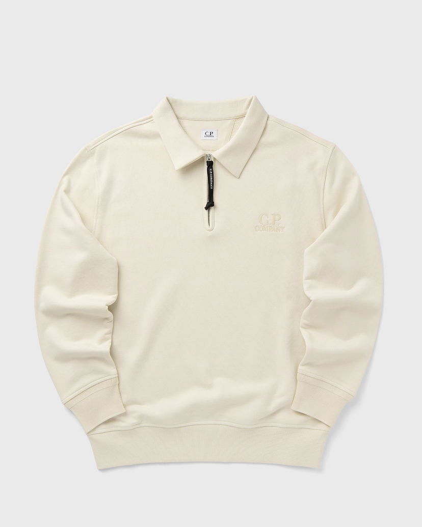 Pulover C.P. Company CP Company Half Zip Polo Sweatshirt Bež | 19CMSS140A005086W-402
