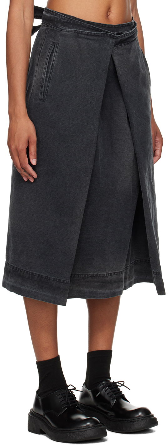 Krila YMC YMC George Midi Wrap Skirt Črna | Q3WAA, 1