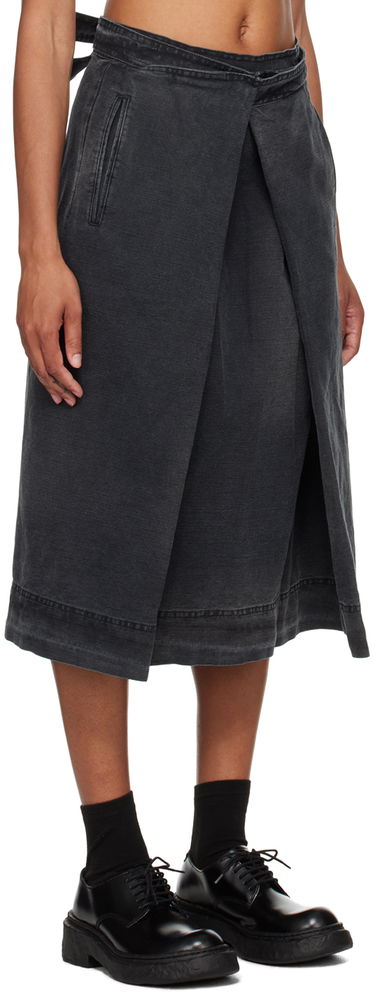 Krila YMC YMC George Midi Wrap Skirt Črna | Q3WAA, 1