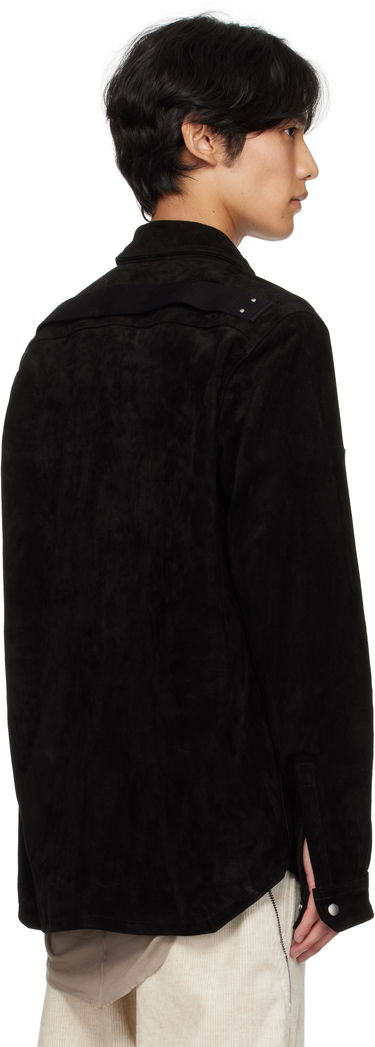 Jakna Rick Owens Rick Owens Concordians Suede Overshirt Črna | RU02E1744 LCS, 2