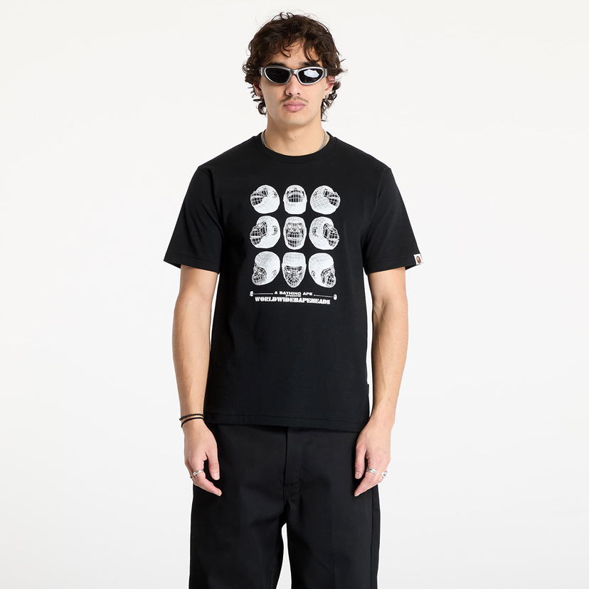 Majica BAPE Black Short Sleeve Graphic T-Shirt Črna | 001CSK701006M BLK