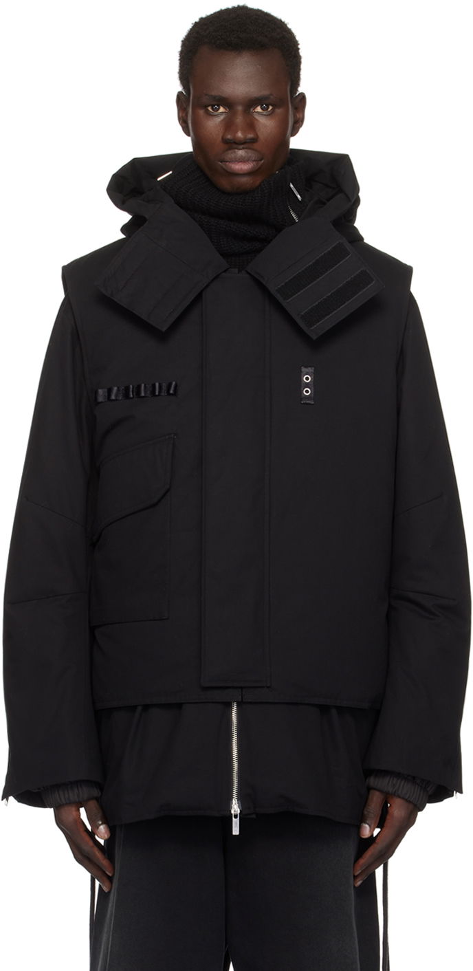 Parka Helmut Lang Helmut Lang Arctic Double Puffer Down Jacket & Vest Črna | O07HM402