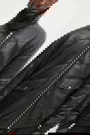 Bomber jakna Drôle de Monsieur Drôle de Monsieur Le Blouson Cuir Leather Bomber Jacket Črna | PERM.CT109.LH001, 3