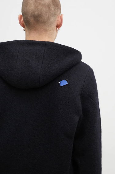 Pulover ADER ERROR Oversize Wool Blend Cropped Hoodie Črna | BN01FWJK1301BK, 5