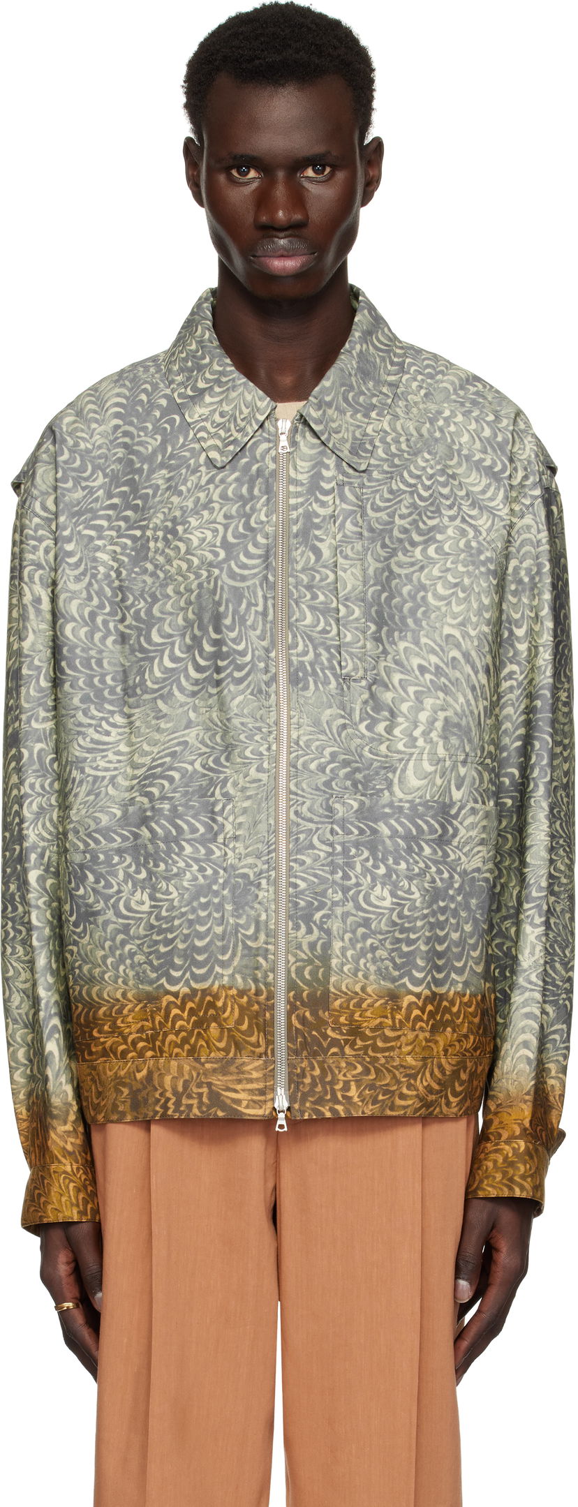 Bomber jakna Dries Van Noten Dries Van Noten Printed Cotton Jacket Večbarvna | 251-020520-1531