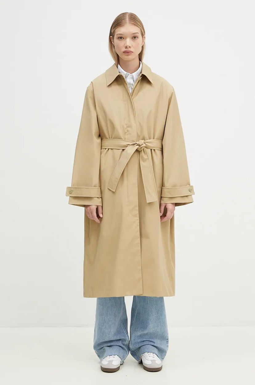 Trenčkot Samsoe Samsoe Trenchcoat Oversize Bež | F24300140