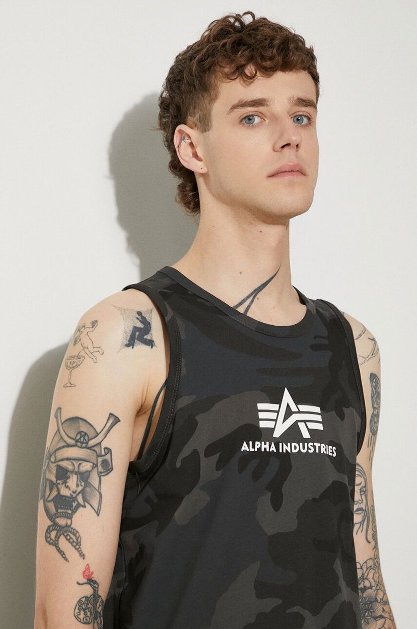 Majica brez rokavov Alpha Industries Camouflage Tank Top Siva | 126566C.125