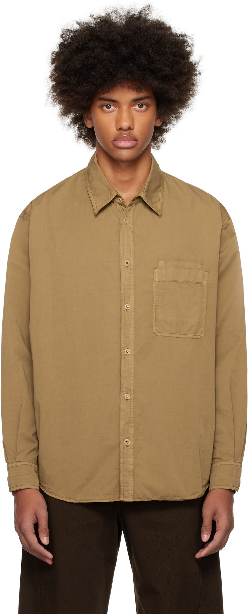 Srajce LEMAIRE Lemaire Relaxed Workwear Shirt Bež | SH1137 LF1206