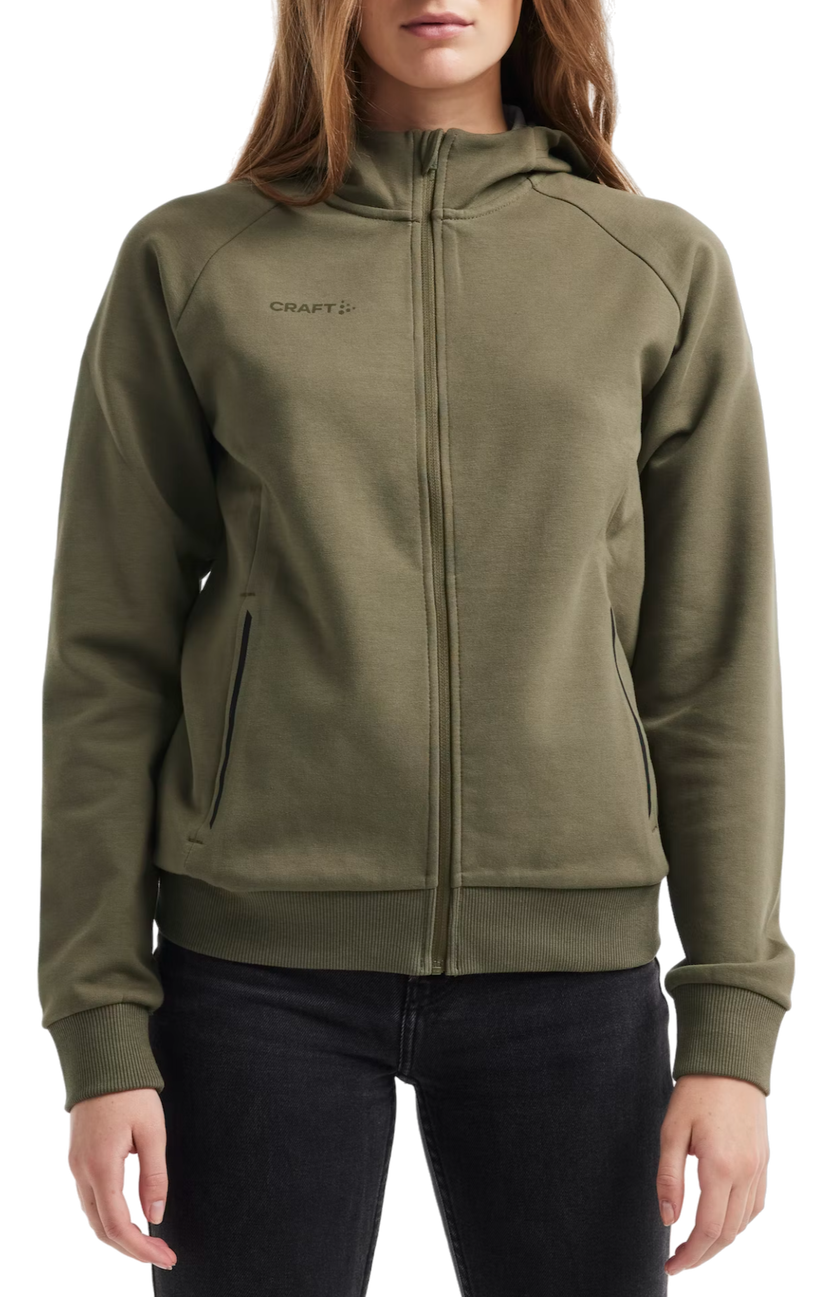Pulover Craft Hoodie Core Soul Full Zip Zelena | 1910626-664000
