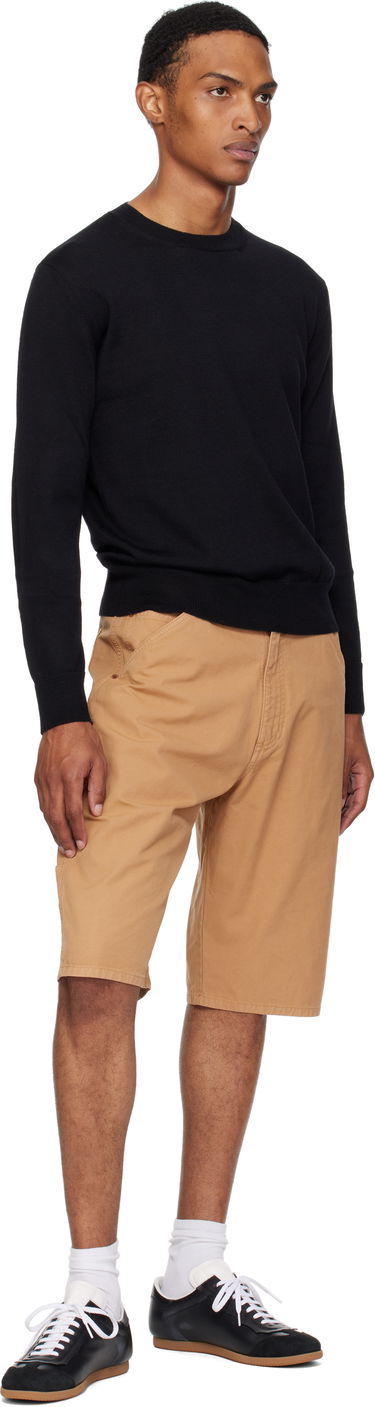 Pleteni pulover Maison Margiela MM6 Maison Margiela Elbow Patch Sweater Črna | SH0HL0032 M13133, 3