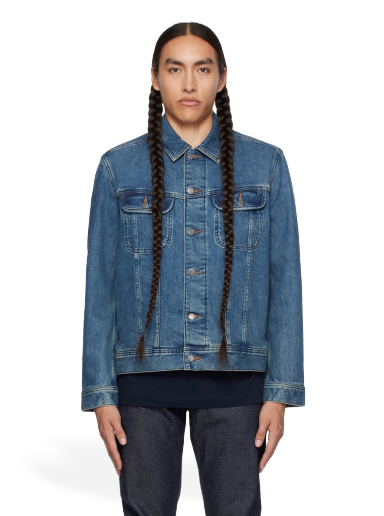 Jakna A.P.C. Indigo US Denim Modra | COZZK-H02223