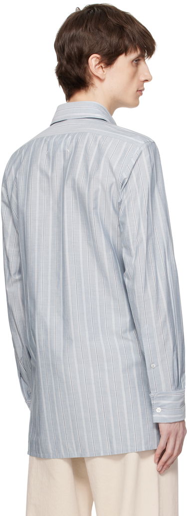 Srajce Maison Margiela Maison Margiela Striped Long-Sleeved Shirt Modra | S50DT0048 M35281, 2