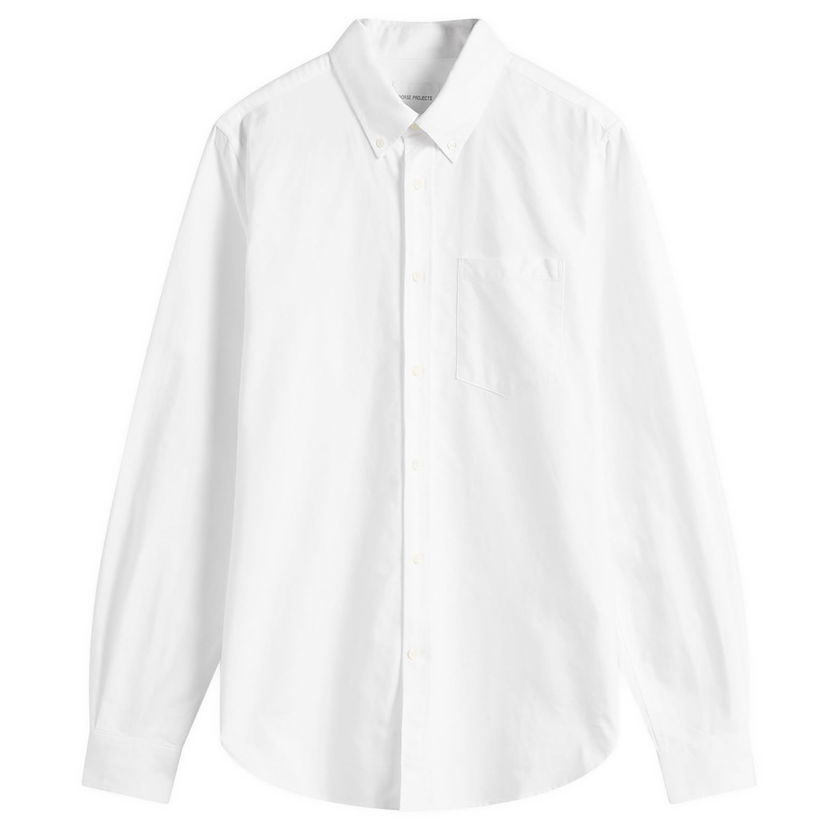 Srajce NORSE PROJECTS Standard Oxford Shirt In White Bela | N40-0805-0001