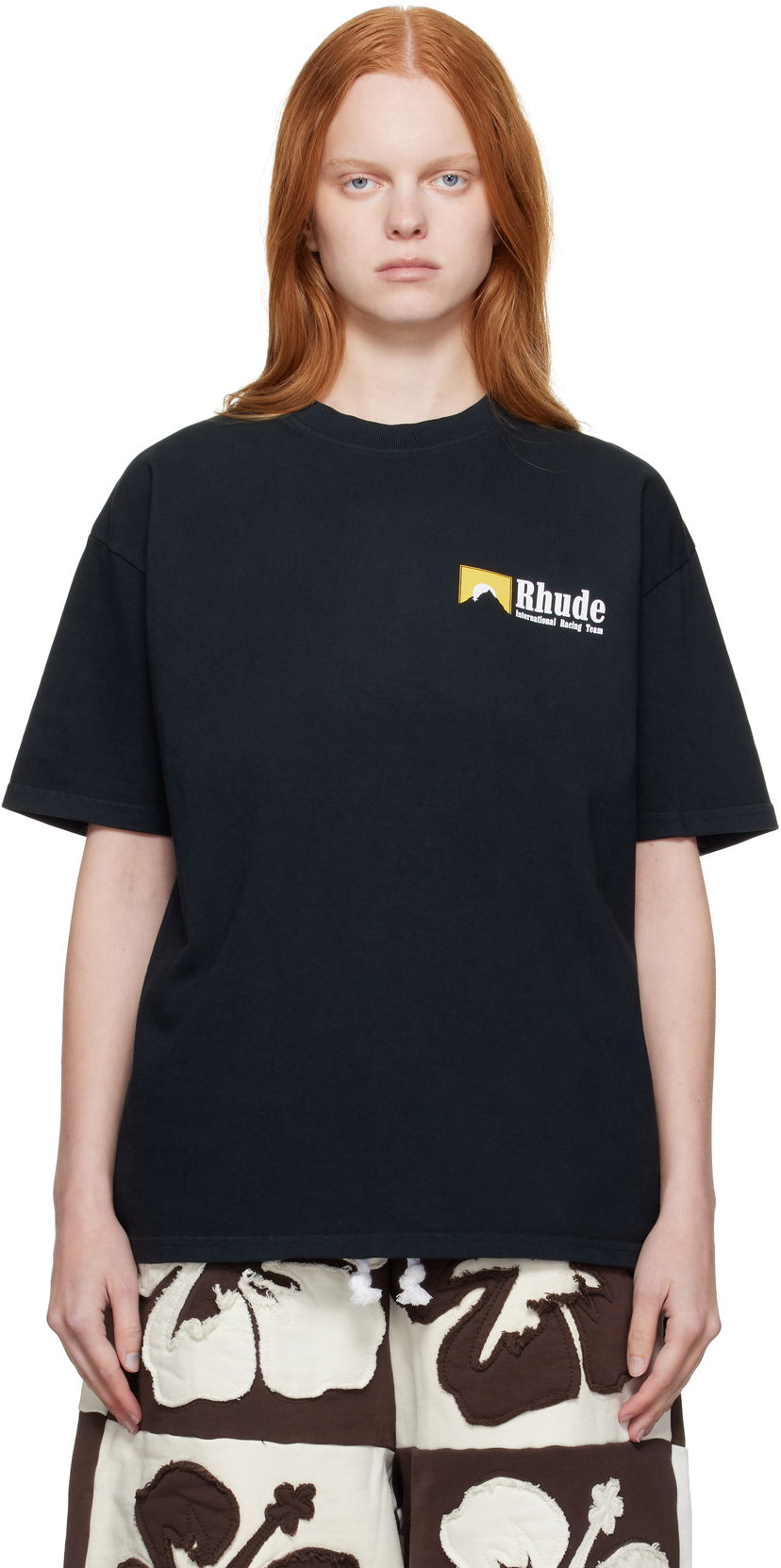Majica Rhude Rhude 'International Racing' Logo T-Shirt Črna | RHPF25TT10012
