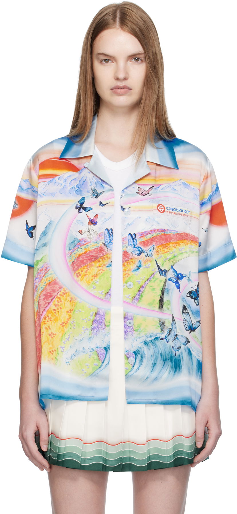 Srajce Casablanca Casablanca Silk Resort Print Shirt Večbarvna | WPF25-SH-200-02