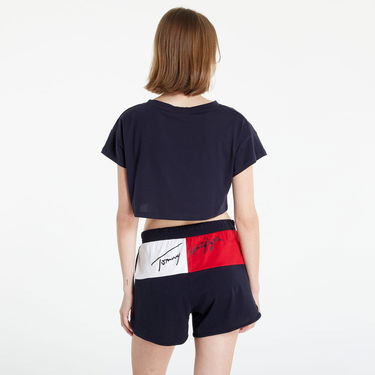 Krop-top Tommy Hilfiger Cropped T-shirt Mornarica | UW0UW03467-DW5, 3