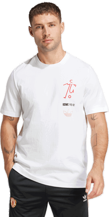Majica adidas Performance Manchester United '91 T-Shirt Bela | JC9389, 4