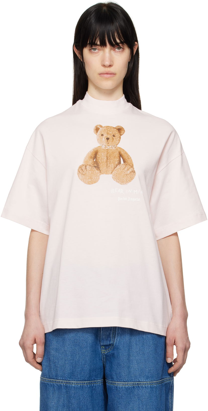 Majica Palm Angels Palm Angels 'Bear in Mind' Loose T-Shirt Roza | PWAA017S25JER0043C60