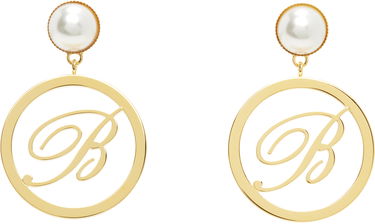 Uhani Blumarine Blumarine Faux-Pearl Initial Earrings Kovinski | P522W326A, 0