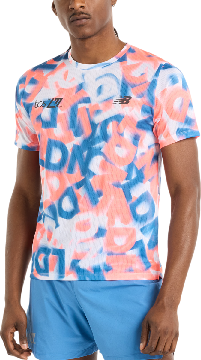 Majica New Balance London Edition Printed Running T-Shirt Večbarvna | mt512-mlt