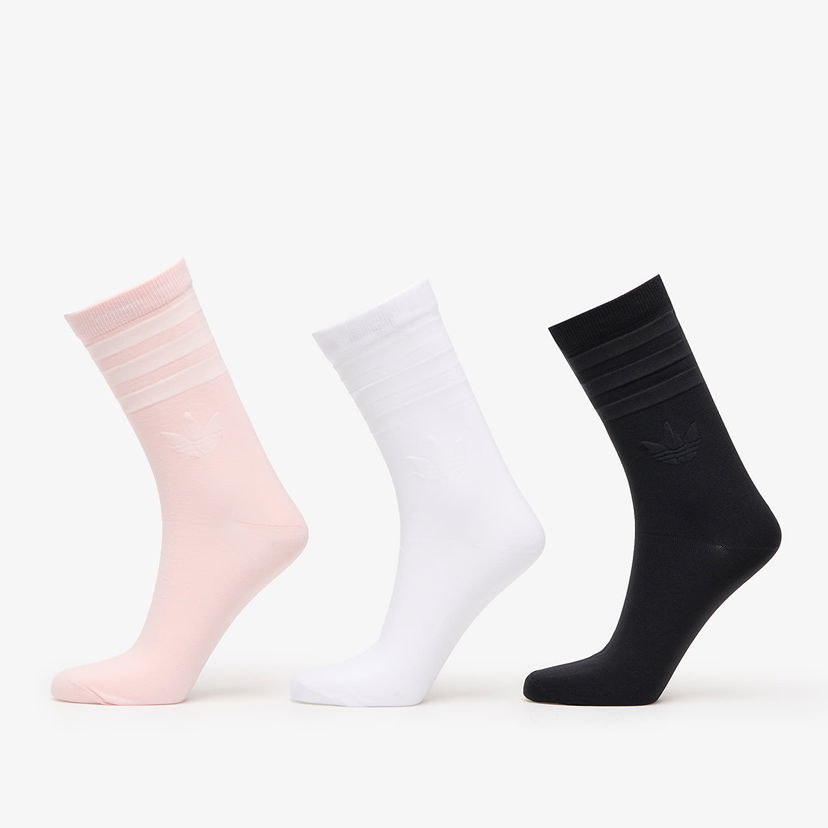 Nogavice adidas Originals Crew Sock 3Pp Black/ White/ Sanpin Večbarvna | IW8614