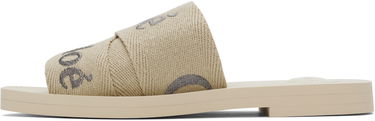 Nega čevljev CHLOÉ Chloé Woody Logo Slides Bež | CHC25S188QT, 2