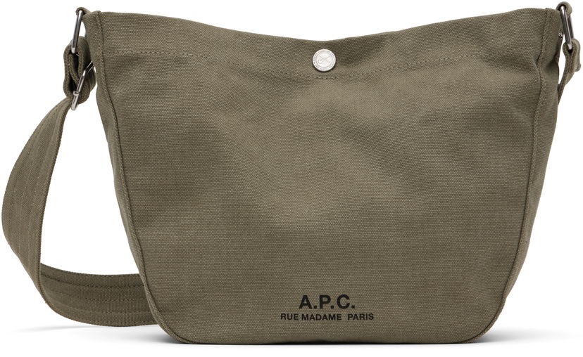 Torba za čez ramo A.P.C. A.P.C. Journal Small Canvas Crossbody Bag Zelena | PSAJZ-M67010