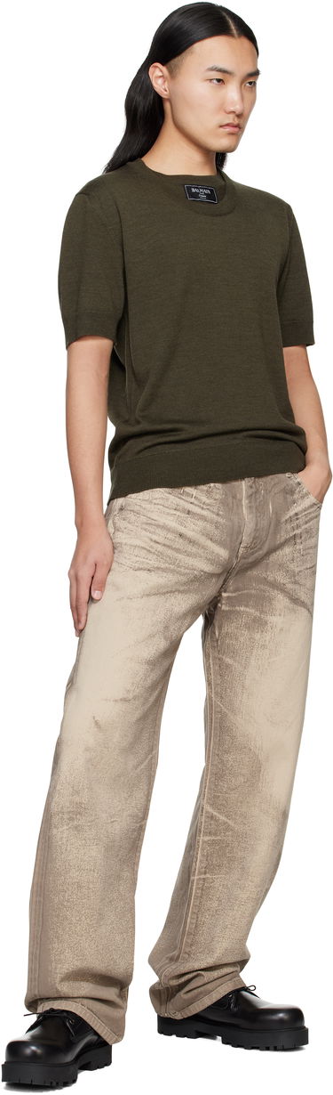 Kavbojke Balmain Balmain Loose-Fit Jeans Bež | EH1ML155DF57, 3