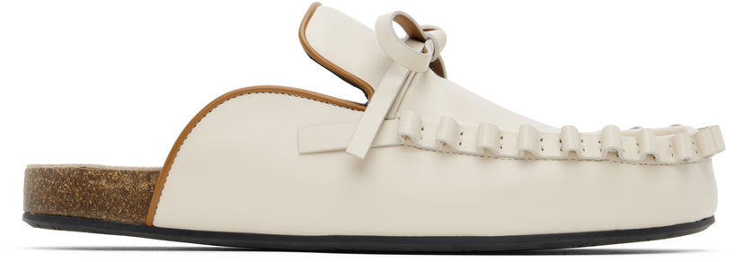 Oblačila JW Anderson JW Anderson Ruffle Slip-on Loafers Bela | LF0068-LA0323