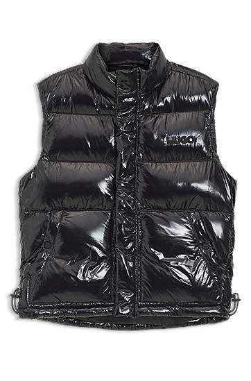 Telovnik BOSS Water-repellent Gloss Puffer Gilet Črna | 50547981