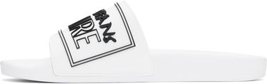 Superge in čevlji Versace Versace Jeans Couture Logo Shelly Pool Slides Bela | E78YA3SQ3_EZSC22, 2