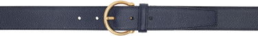 Pasovi Thom Browne Thom Browne Pebble Grain Round Buckle Belt Mornarica | MCX067A-00198, 0